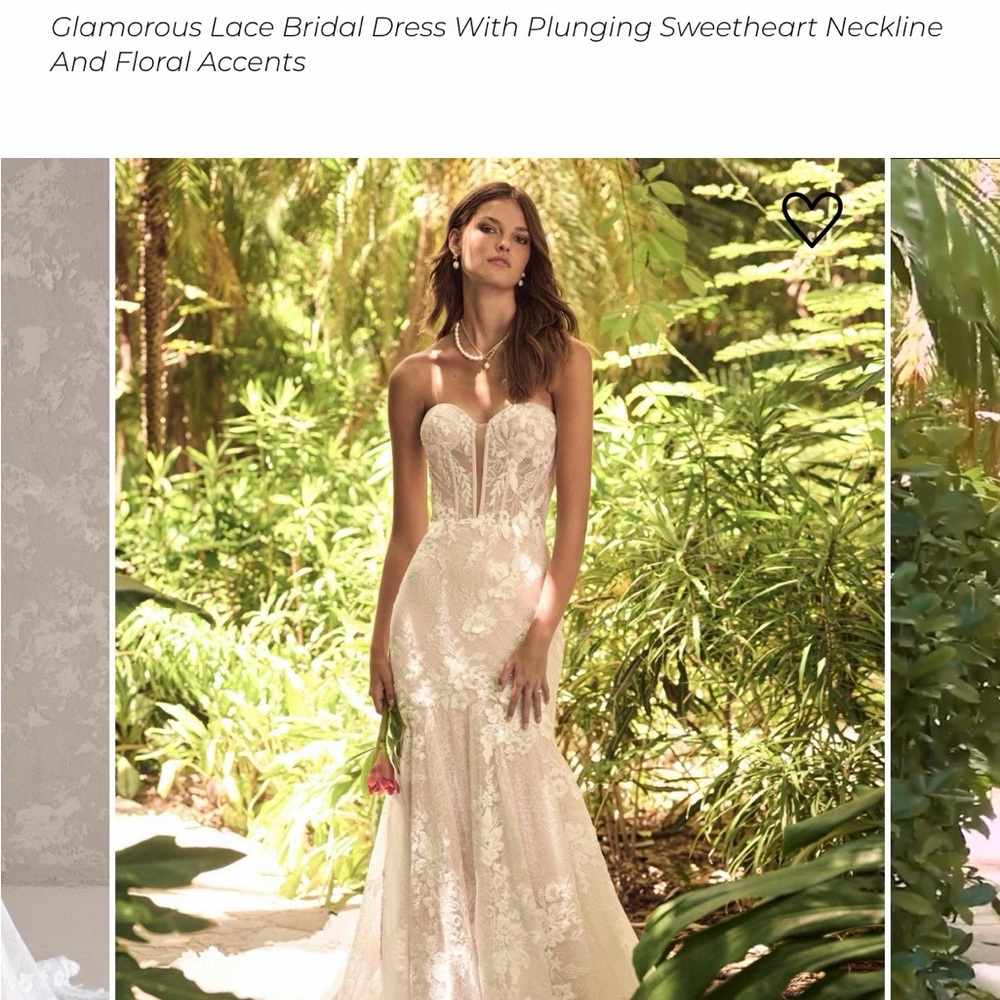 Maggie Sottero Ivory Lace Wedding Gown (Size 8)